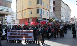 Bitlis'te vatandaşlar Filistin'e destek için yürüdü