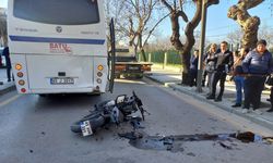 Manisa'da midibüse çarpan motosikletteki 1 kişi öldü, 1 kişi yaralandı