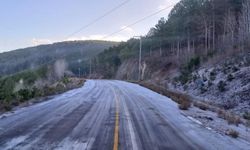 Muğla'da kar yağışı ve buzlanma nedeniyle ekipler çalışma yaptı