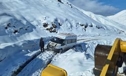 Siirt-Şırnak kara yolu kar nedeniyle ulaşıma kapandı