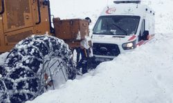 Siirt'te kar nedeniyle köyde mahsur kalan hastanın yardımına ekipler yetişti