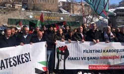 Bitlis'te İsrail'in Gazze'ye yönelik saldırıları protesto edildi