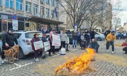 Bulgaristan’da çiftçiler protesto düzenledi