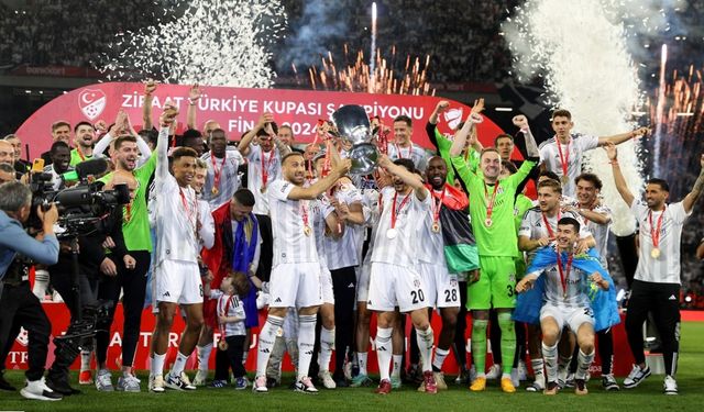 90+4'te Trabzonspor'u deviren Beşiktaş, Türkiye Kupası'nın sahibi oldu