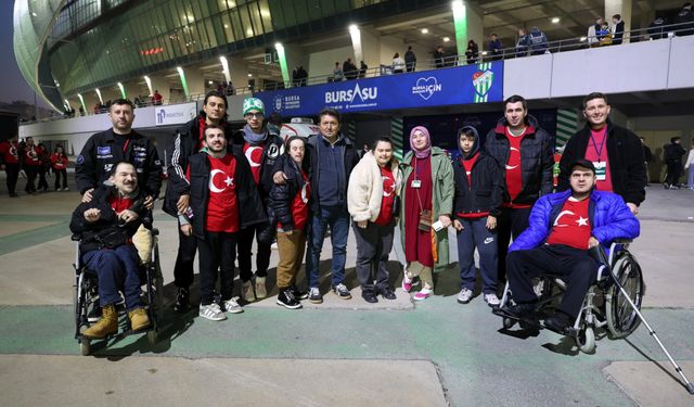 Osmangazi'de engelli bireylerin milli maç heyecanı