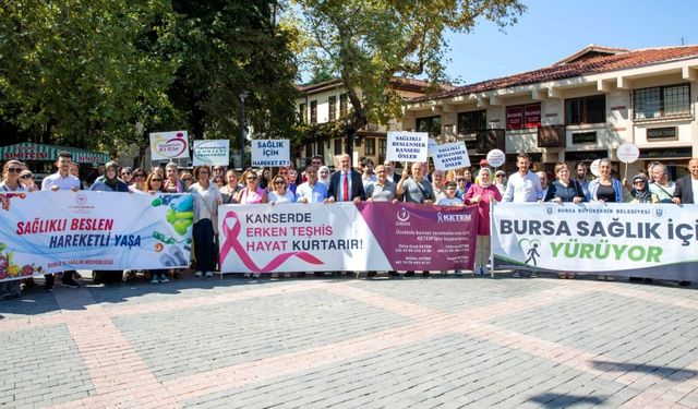 Bursa sağlık için yürüdü