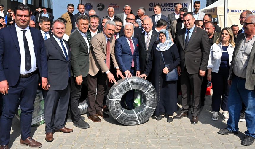 Bursa Büyükşehir’den çiftçiye büyük destek: Üreticiler sulama borularına kavuştu