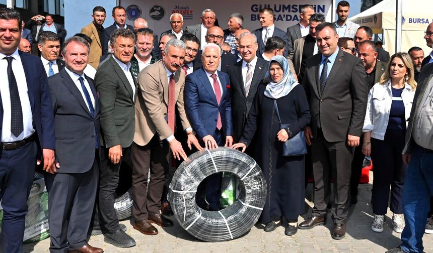 Bursa Büyükşehir’den çiftçiye büyük destek: Üreticiler sulama borularına kavuştu